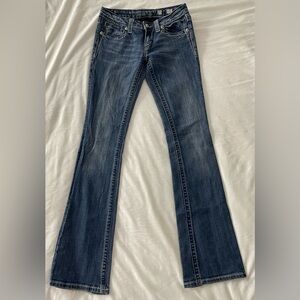 Miss Me Dark Blue Wide Leg Jeans
